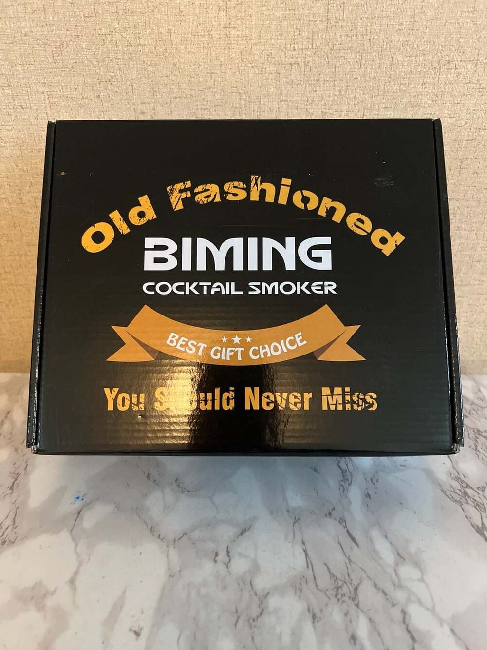 Biming Old Fashioned Cocktail Smoker Kit with 4 Wood Chip Flavors